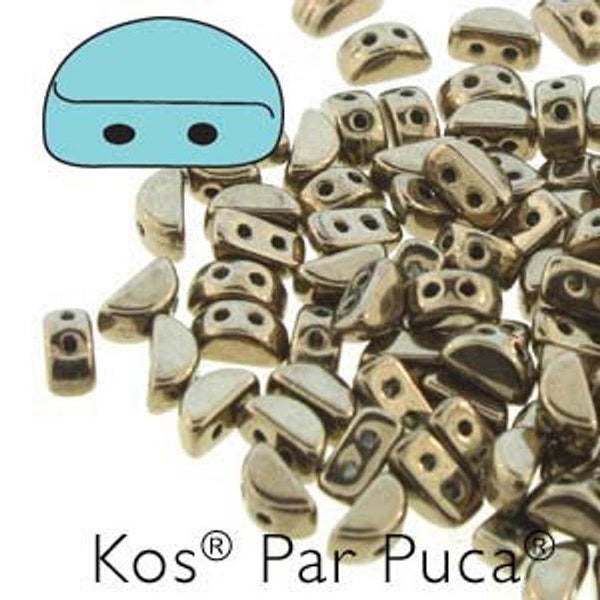 Kos - Par Puca - Dark Gold Bronze - 6x3mm - 5 Gram Card - Les Perles Par Puca