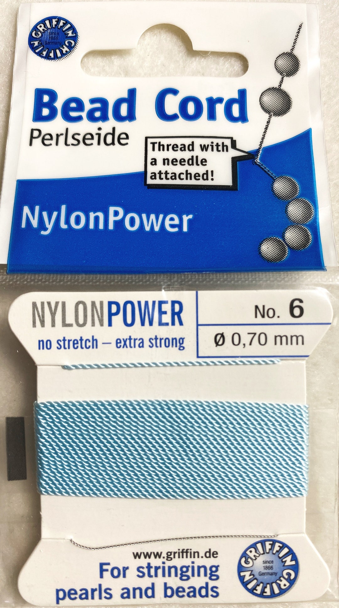 Bead Cord Griffin Nylonpower Thread W/needle Perlseide Etsy
