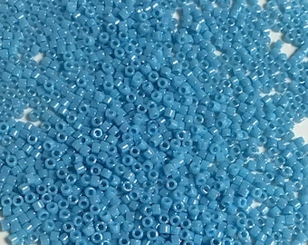 Delica - Opaque Sky Blue Lust - Seed Beads - Size 11 - Miyuki - 7.2 Gram - Tube - DB215-TB