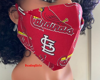 Face Mask - Stl Cardinals Baseball - No Eyeglass Fog - 3 Layer - Washable - Face Covering - Adult - Child - Saint Louis Cardinals Baseball