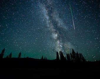 Perseid Meteor Shower Lustre Photo Print or High Gloss Metal Print