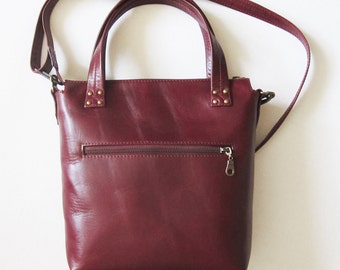 Leather Shoulder Bag Red Wine Colour Women Handbag Leather Tote Bag Shoulder Handbag