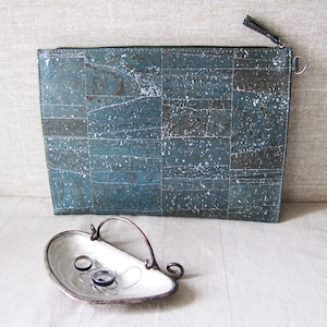 Cork Handbag Cork monedero Cork Embrague Cork Cuero hecho a mano Cluch turquesa embrague Cork Bolsa Bolsa noche