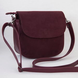 Kleine Tasche Frau Tasche Ledertasche Weinfarbene Tasche Umhängetasche Schultertasche Handtasche Geldbörse