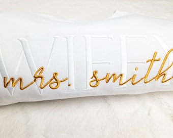 Embroidered custom mrs Wifey sweatshirt future wife to be crewneck