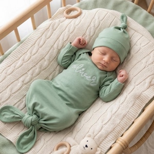mintgreen Doopjurk voor pasgeborenen, 5-delige set, trouwjurk met lange mouwen en hoed, Donker zwart, 6-9 Maanden
