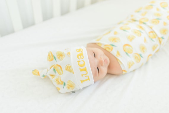 lemon swaddle set