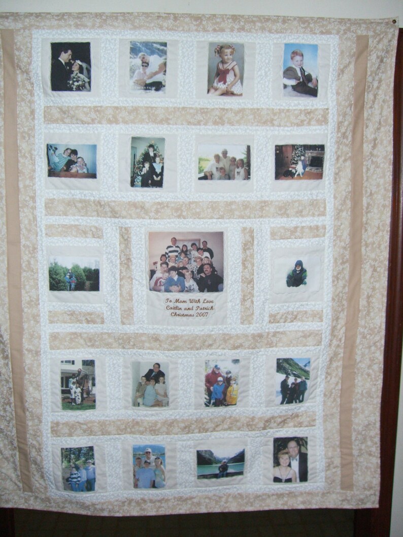 Personalized Custom Photo Memory Quilt-any Size and Color Combo-Free Shipping!