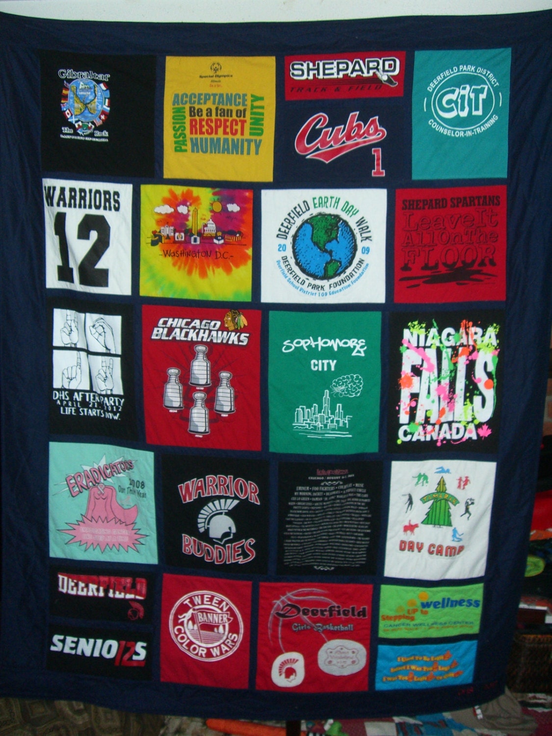 Custom T-shirt /clothing Memory Quilt Photos and Embroidery - Etsy