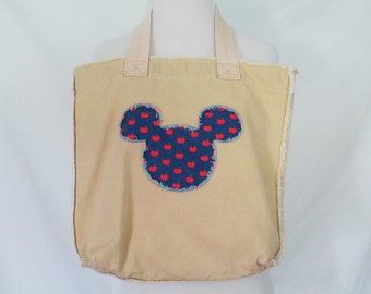 Disney Mickey Mouse Tote Bag Mickey Mouse Applique Bag Disney World Tote Bag Disney Accessories