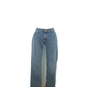 Vintage Old Navy Blue Jeans Y2K Mid Rise Women&#39;s Size 10 Straight Leg 33 Inch Waist Denim