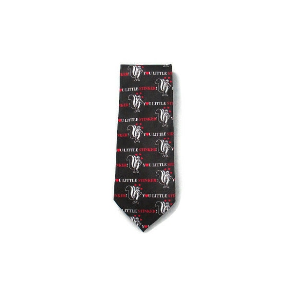 Looney Tunes Pepe Le Pew Tie Vintage 2001 Warner Bros Cartoon Character Polyester Necktie