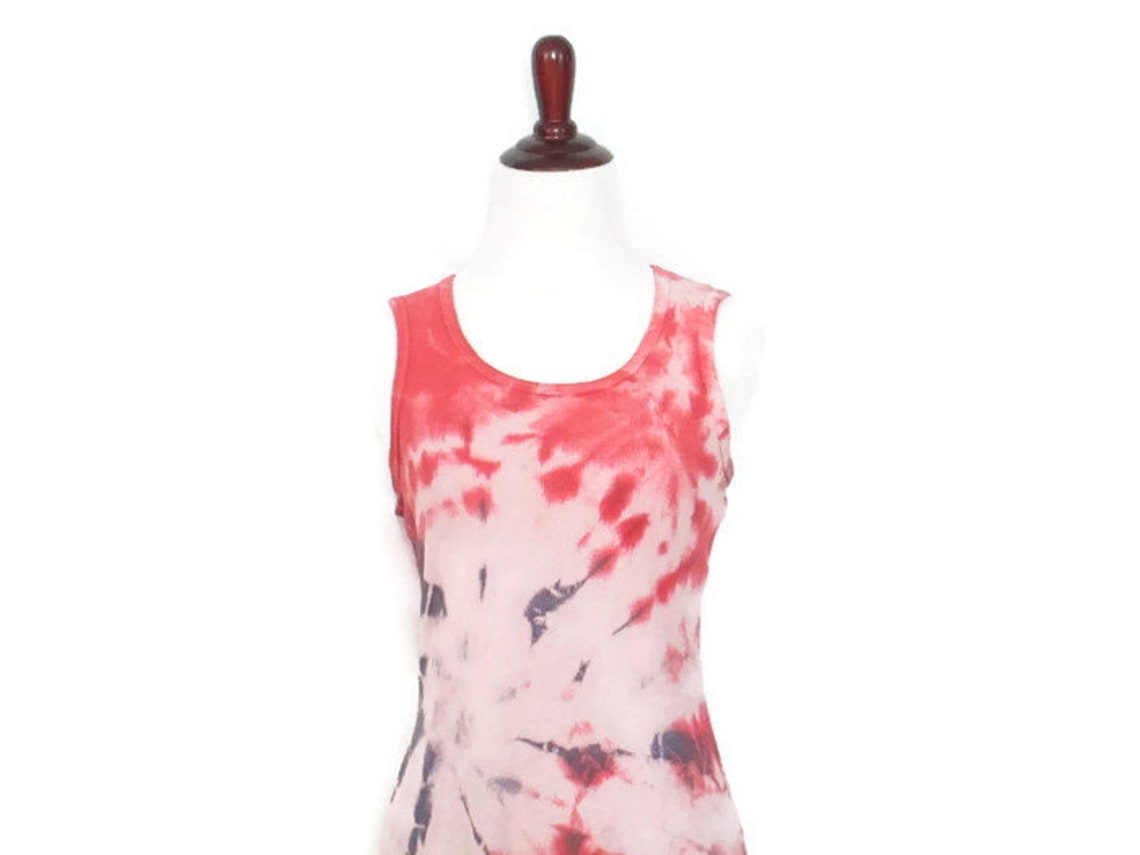 ETCYY Women's Tie-Dyed Tank Tops - Loose Fit Scoop Neck Sleeveless Summer Tees, Multi-Color
