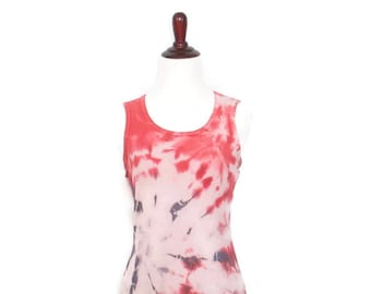 90's Tie Dye Tank Top Vintage Hand Teñida Camisa Tie Dye Festival Camisa 1990's Cotton Tank Top