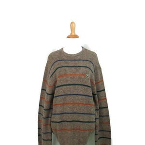 Vintage Izod Lacoste Wool Blend Striped Sweater Men&#39;s Medium