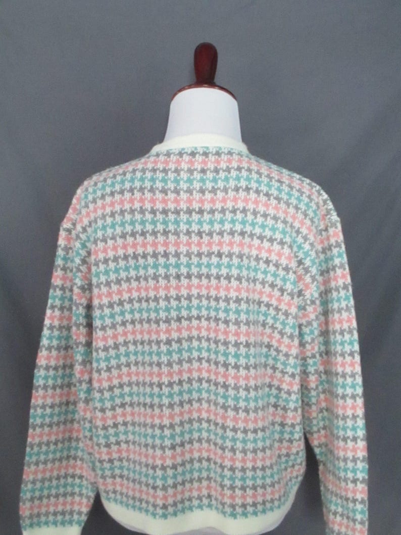 Vintage 1980/'s Pastel Cardigan Button Front 80/'s Sweater Cricket Lane Women/'s Size Small Preppy Cardigan Sweater 1980/'s Clothing