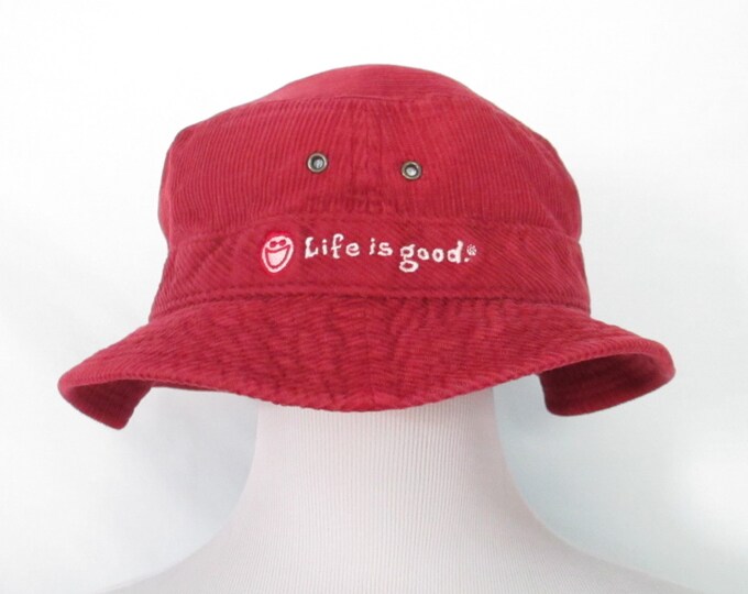 90's Life is Good Hat Corduroy Bucket Hat Vintage 90's Etsy