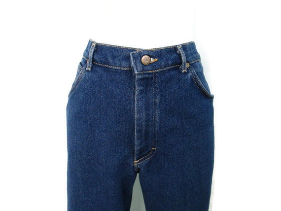 Lee High Waist Vintage Jeans 1980's Dark Blue Hig… - image 3