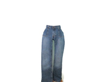 Vaqueros de tiro bajo Old Navy Y2K: Denim elástico vintage, talla 6 para mujer