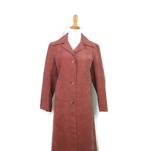 1970&#39;s Vintage Suede Trench Coat Abe Schrader Women&#39;s 10
