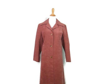 1970's Vintage Suede Trench Coat Abe Schrader Women's 10