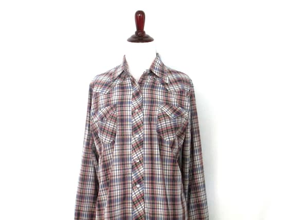Vintage 1970's H Bar C Western Shirt California Ranchwear Pearl