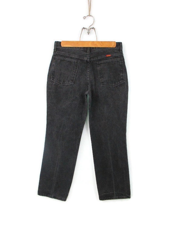 80's Rustler Faded Black Jeans Vintage Boy's Size… - image 4