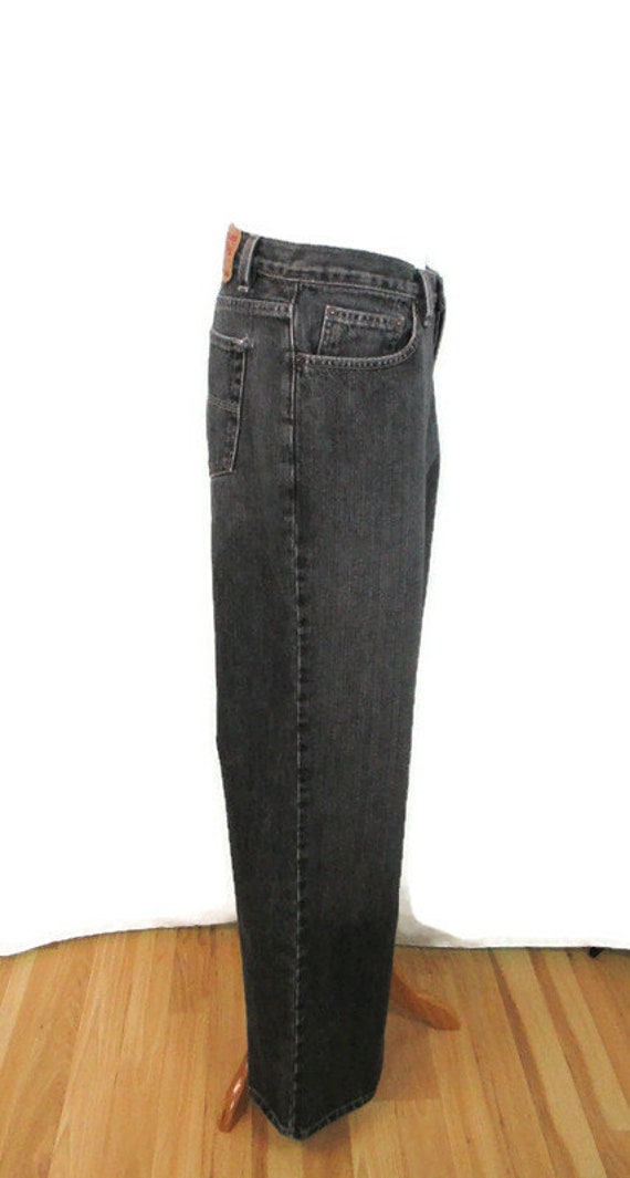Button Fly Express Men's Black Bootcut Jeans Wide… - image 4