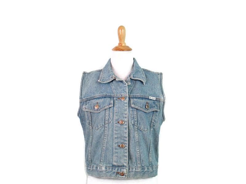90's Bill Blass Denim Vest Jacket Women's Medium