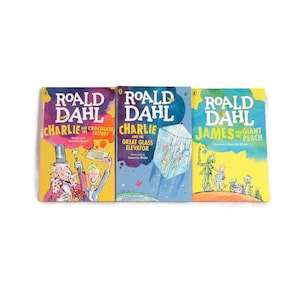 Vintage 90&#39;s Roald Dahl Lot of 3 Books Instant Collection Children&#39;s Classics Paperback Books