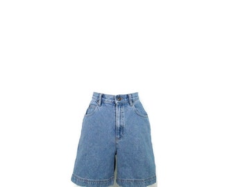 Vintage 90er Hoch taillierte Jeans Shorts Lizwear Damen Größe 4 Denim Shorts 24 Zoll Taille