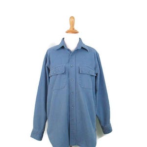 Vintage L.L. Bean Chamois Cloth Shirt Men&#39;s 15 Regular Button Down