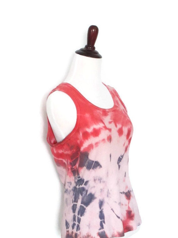 90's Tie Dye Tank Top Vintage Hand Dyed Shirt Tie… - image 4