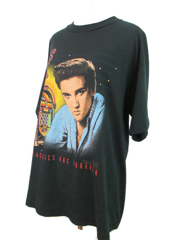 90's Elvis Presley XL T-shirt Single Stitch Vintage Elvis Jukebox