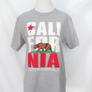 Vintage 90's California Republic Shirt California State Flag Clothing California T-shirt Hipster Clothes 1990's Graphic Novelty Tee