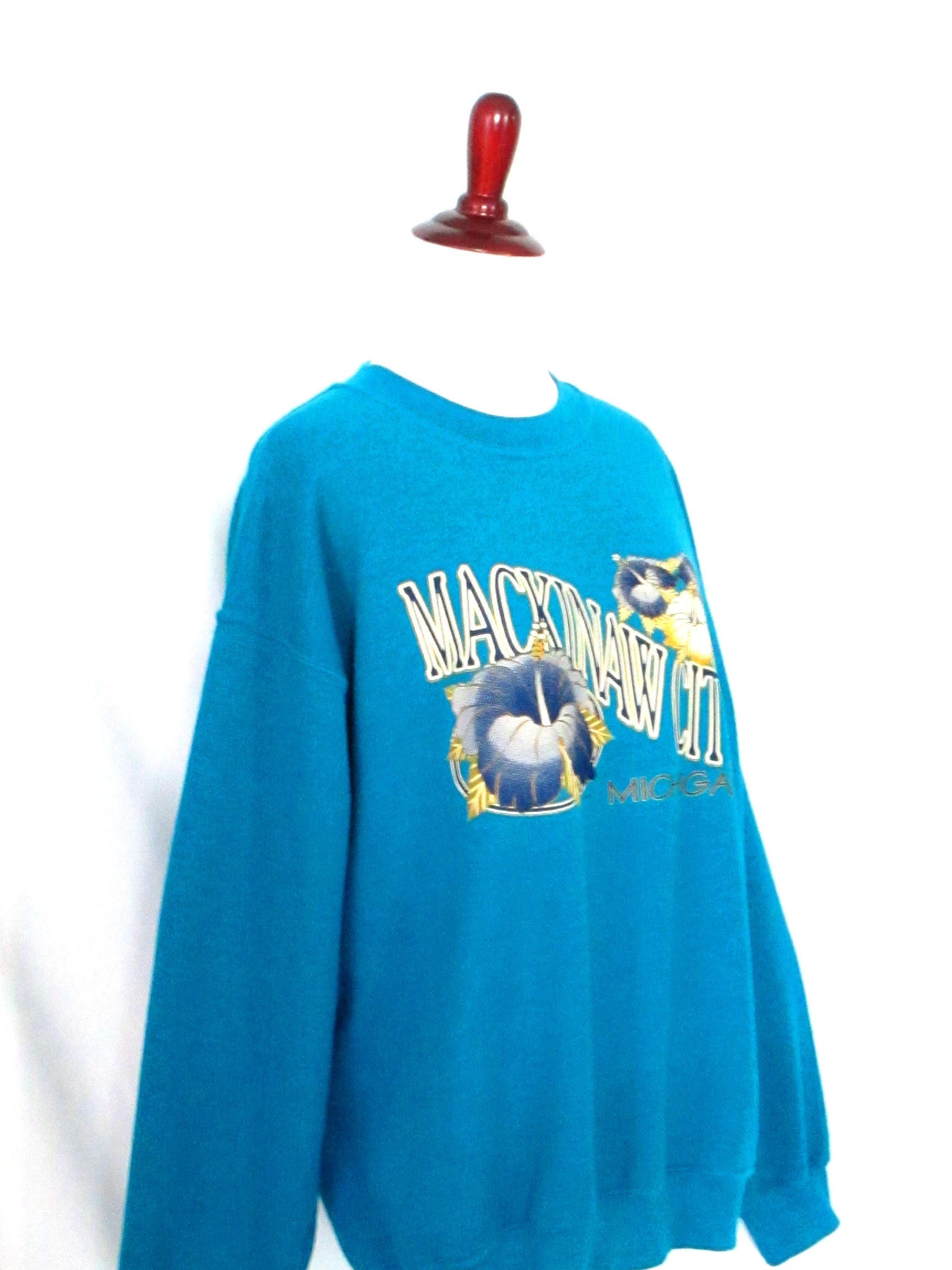 Vintage Mackinaw City Sweatshirt 1990's Michigan Sweatshirt Women's ...