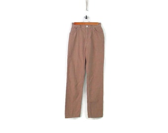 Calça Levi's Vintage 1970 de veludo cotelê cintura alta perna reta verde e branco