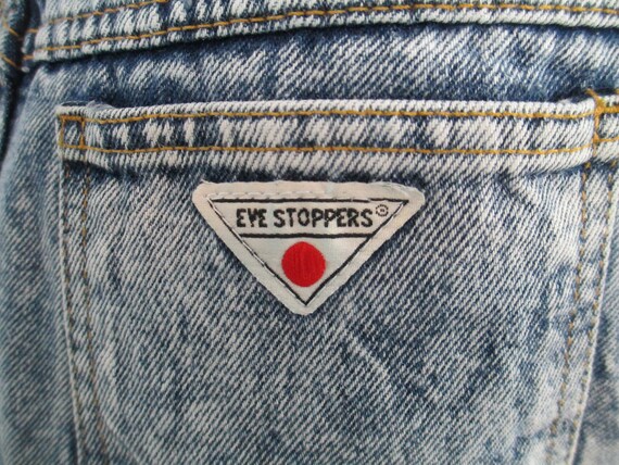 80's Acid Wash Denim Skirt Eye Stoppers Women's S… - image 8