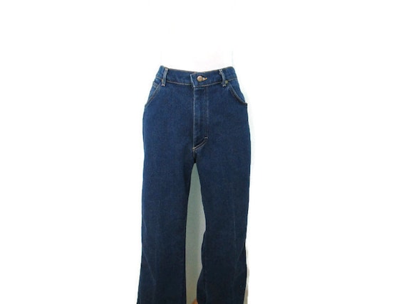 Lee High Waist Vintage Jeans 1980's Dark Blue Hig… - image 1