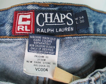 Vintage 90's Chaps Ralph Lauren Distressed Jeans - Etsy UK