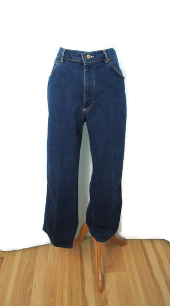 Lee High Waist Vintage Jeans 1980's Dark Blue Hig… - image 2
