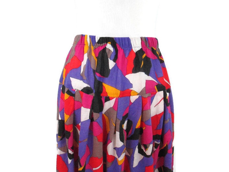 Vintage 1980's Colorful Abstract Skirt Women's Size 10 - Etsy