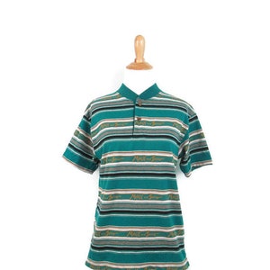 80&#39;s Maui and Sons Polo Shirt Vintage Striped Cotton Maui & Sons Spellout Collared Shirt 1980&#39;s Skater Skateboard Surfer Surfwear Clothing