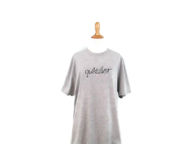 Vintage 1990's Quicksilver T-shirt 90's Grunge Worn in Faded
