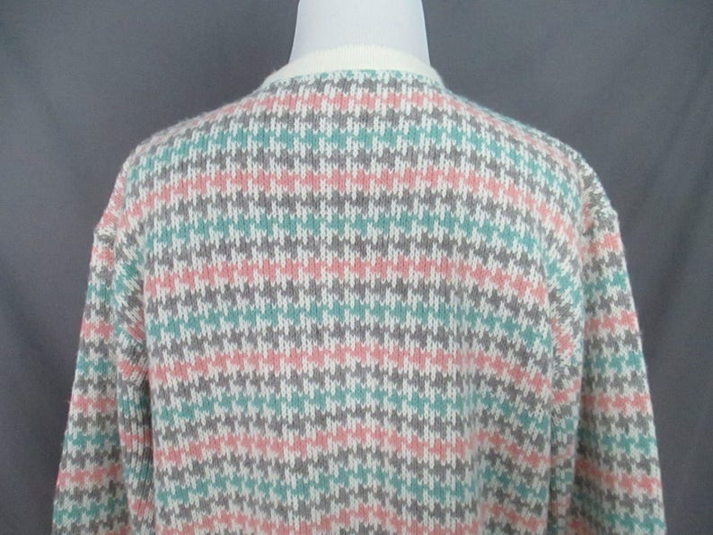 Vintage 1980/'s Pastel Cardigan Button Front 80/'s Sweater Cricket Lane Women/'s Size Small Preppy Cardigan Sweater 1980/'s Clothing