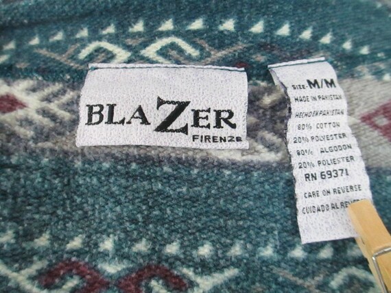 90's Button Front Abstract Striped Boho Vest Wome… - image 2