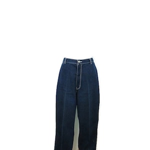 80&#39;s Gitano Blue Jeans Plus Size Vintage High Waisted Jeans Women&#39;s 36 Inch Waist Faded Dark Wash Tapered 80&#39;s Denim