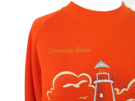 Vintage 1980's Florida Lighthouse Sweatshirt 80's… - image 5
