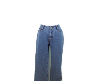LA Blues Mid Rise Jeans Vintage 90's Bootcut Mid Cintura Feminina Tamanho 6 Jeans Azul 27 Polegada Cintura Algodão Denim 1990's Roupas Femininas