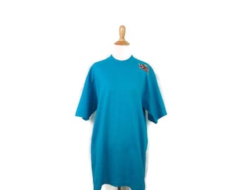 90's Embroidered Angel Graphic Tee Single Stitch Adult Large Shirt NOS
